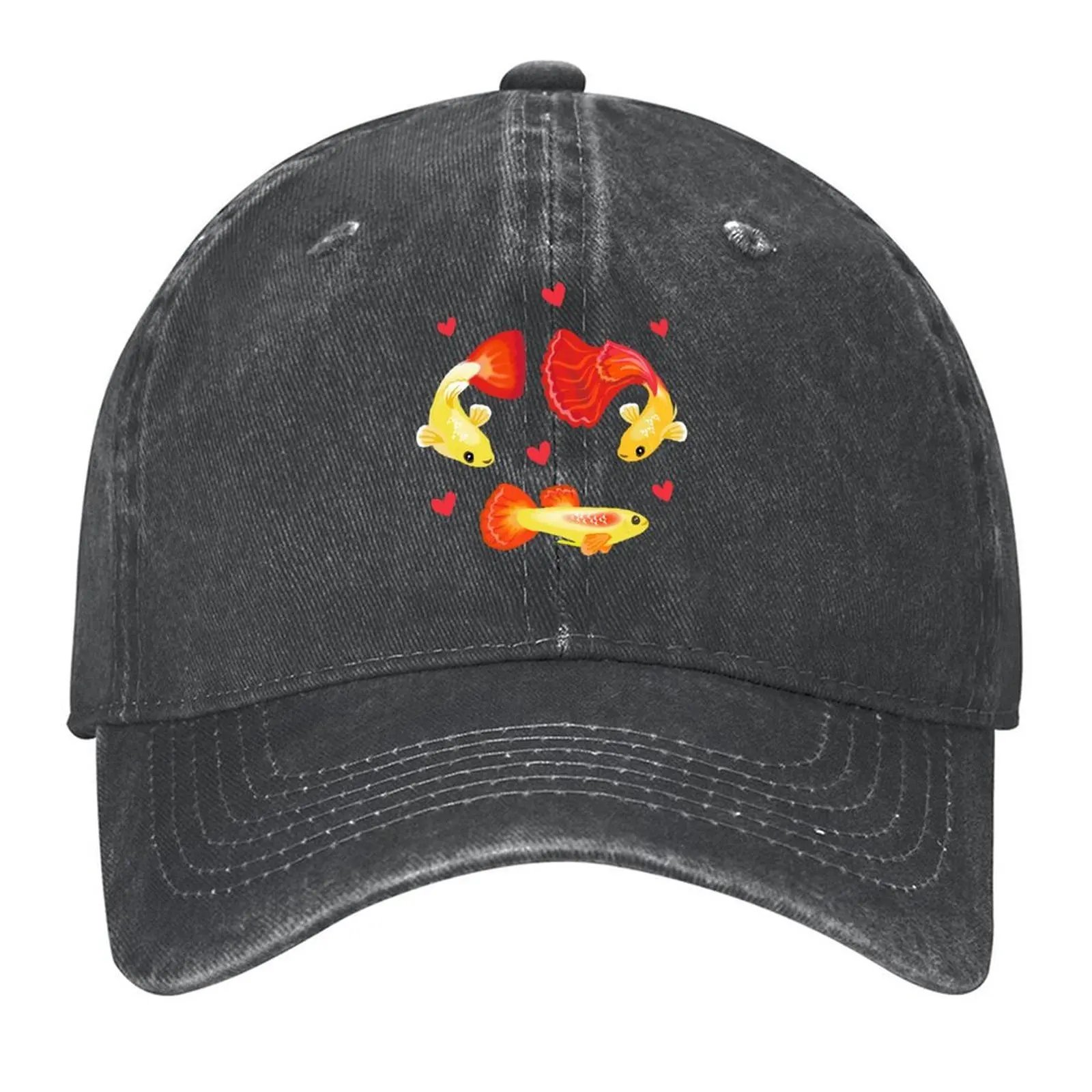 

Guppy Addict Baseball Cap Fashion Beach Beach Outing Rugby Hat Beach Boy Women's