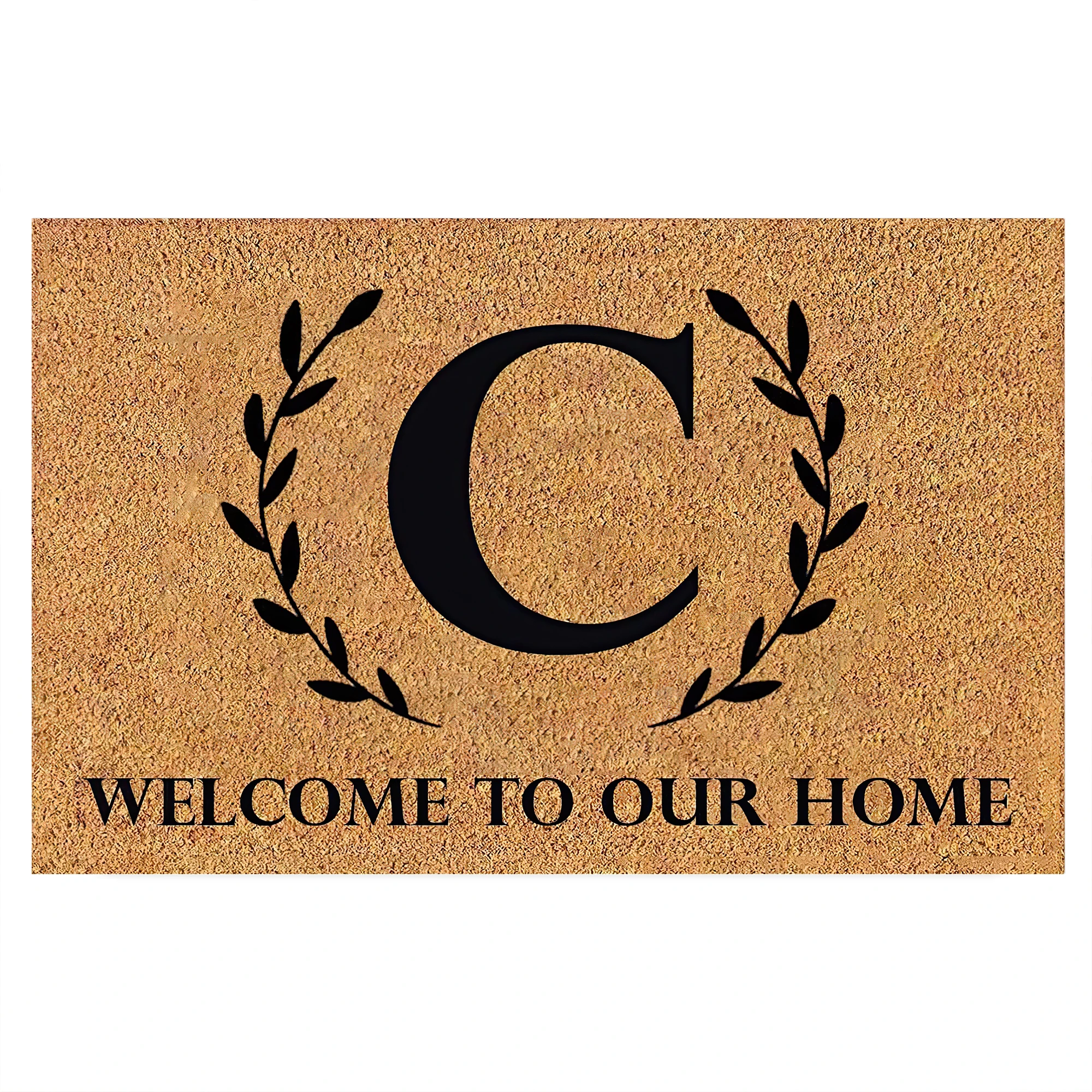 Custom Monogram Initial Doormat Family Name 
