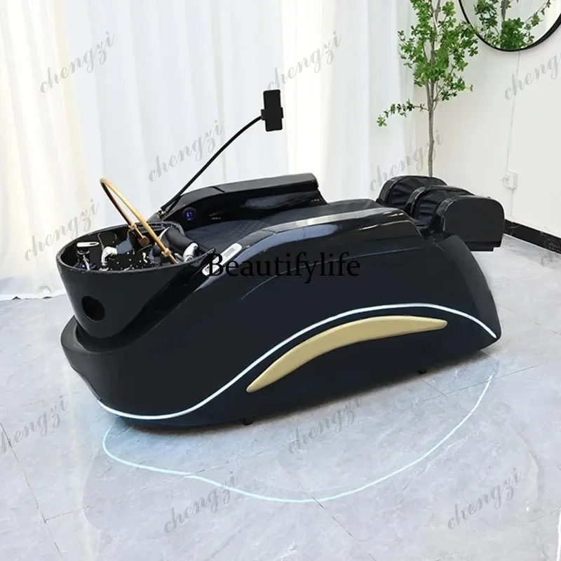 Z138  Bed Barber Shop Shampoo Chairs Beauty Lounge Hair Salon Simplicity Shampoo Chairs Shower U Leather Furniture