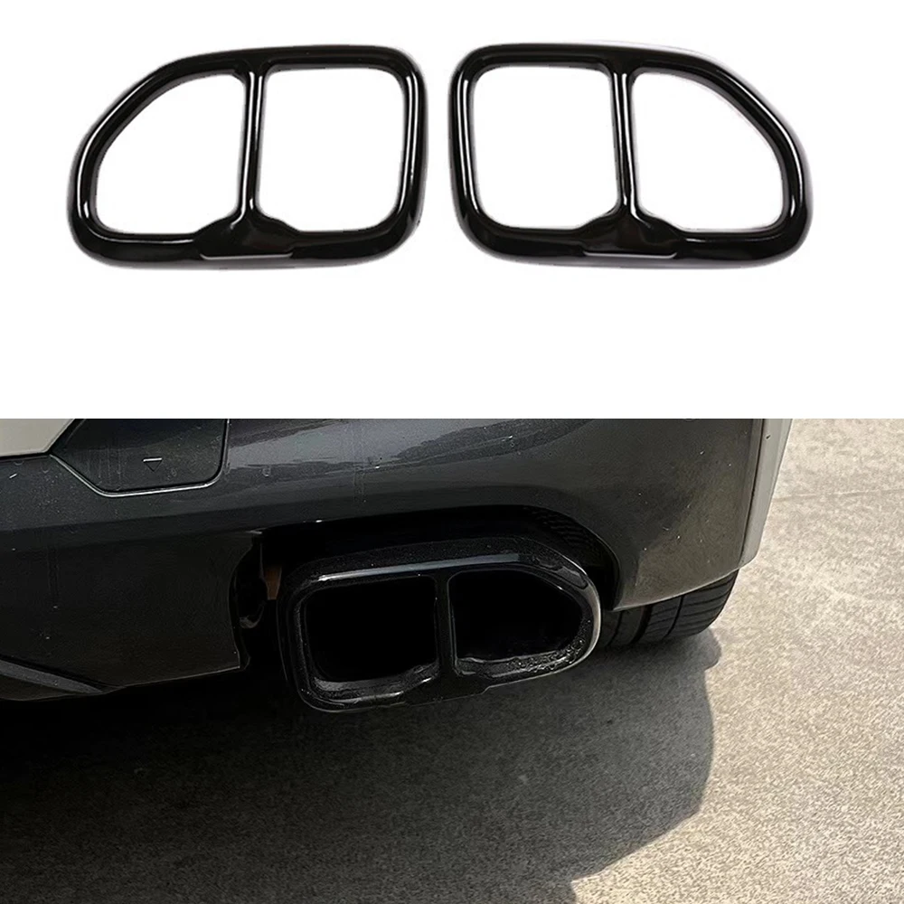 2Pcs stainless steel car muffler exhaust pipe tail cover For BMW G01 G02 X3 X4 2018-2020 car exterior decorative sticker parts