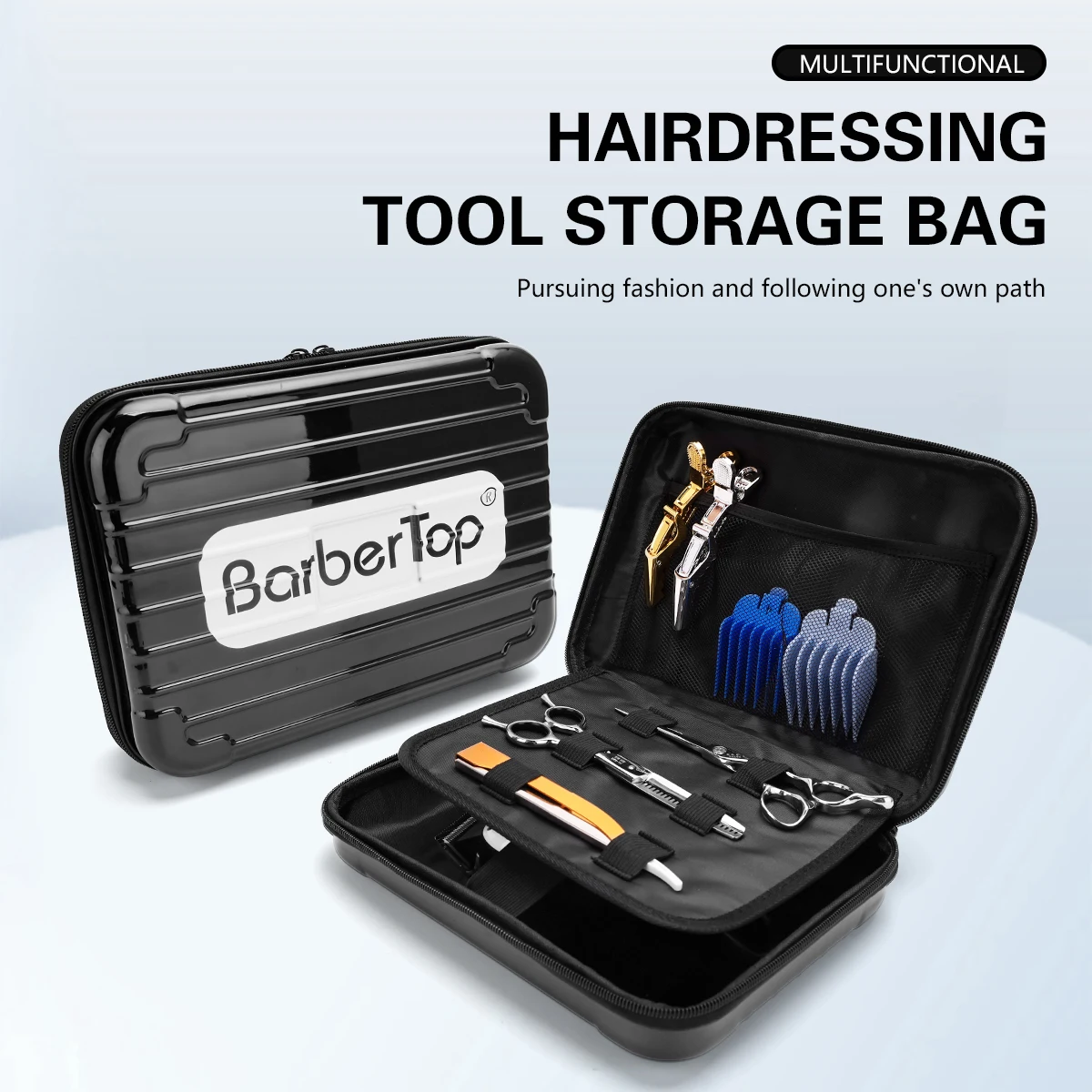 BARBERTOP Waterproof Hair Clipper Bag Tools Storage Bag Hair Cutting Scissors Shaving Kits Haircut Accessories Organizer Box