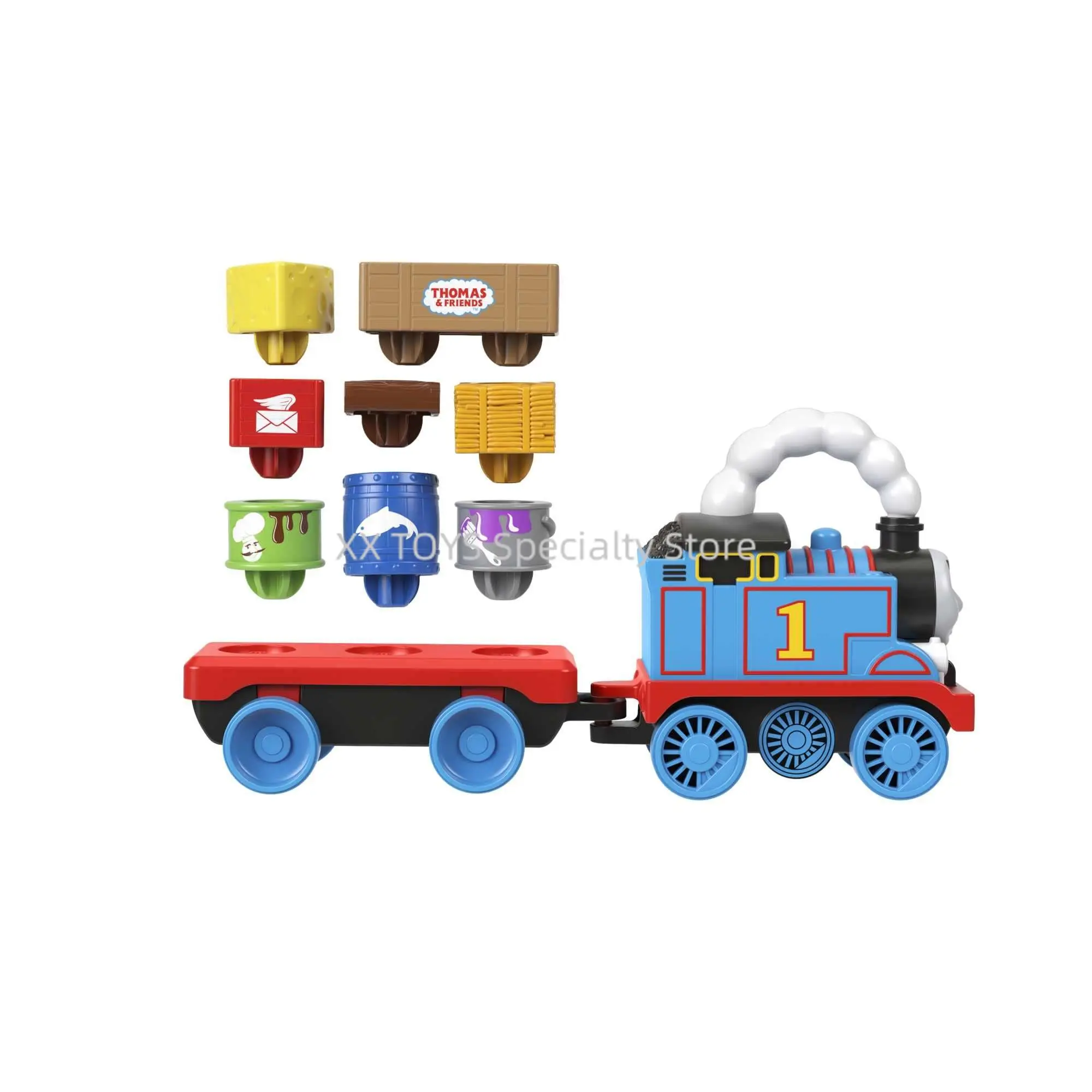 Thomas & Friends Wobble Cargo Stacker Trein Duwbare motor met stapelblokken Kinderen Stapelspel Puzzel Speelgoed Geschenken