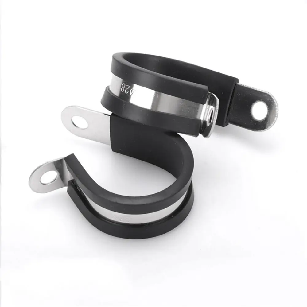 Зажимы с резиновой подкладкой, зажим для шланга, высококачественный кронштейн для труб R-типа, крепежные детали для крепления кабеля, оборудование, электрические фитинги