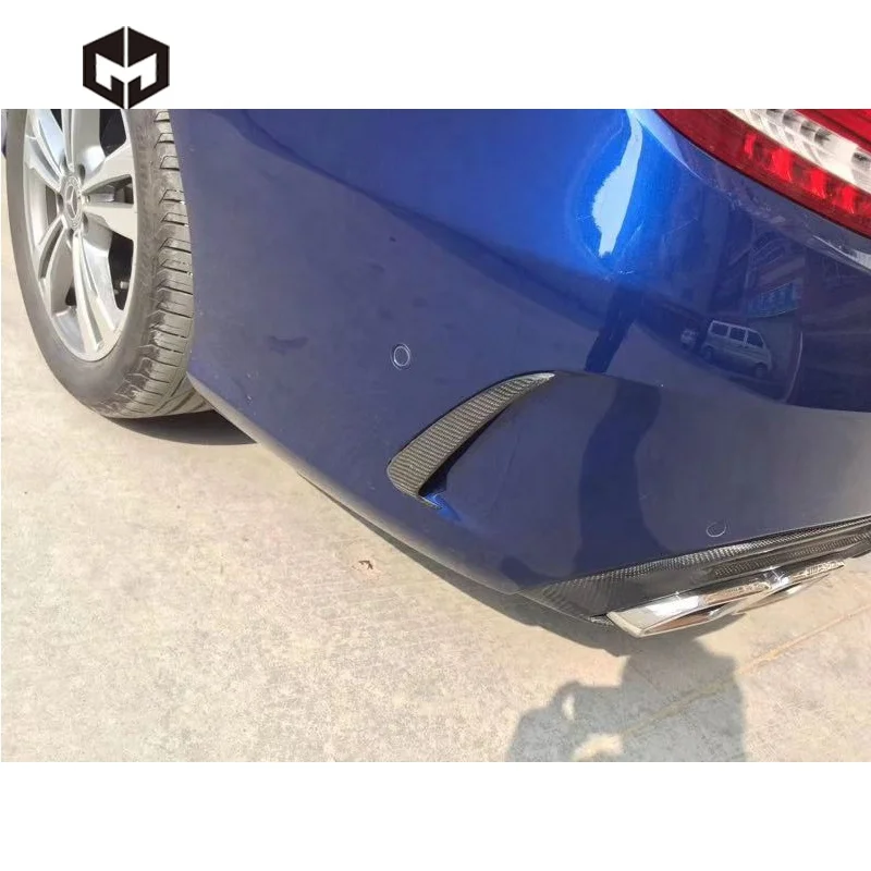 Carbon Fiber Rear Bumper Trimming Canards Splitters for Ben z C Class W205 C63 AMG Coupe Sedan