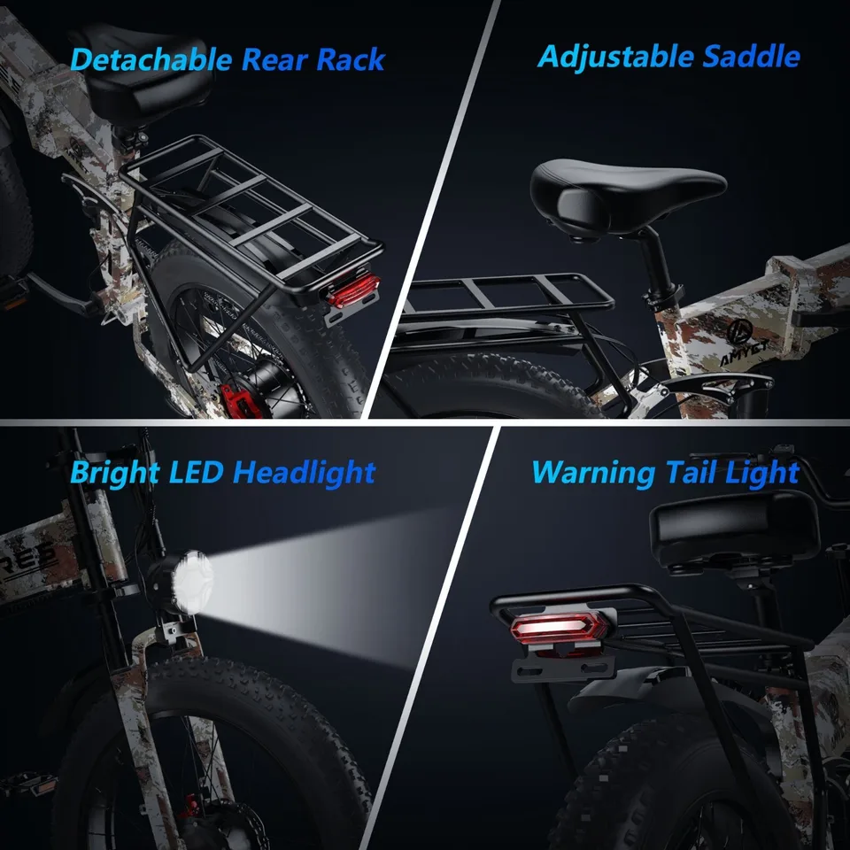 Electric Bike Adult 2000W 52V/25AH Dual Suspension Mountain 24" Ebike e Bicycle image 5
