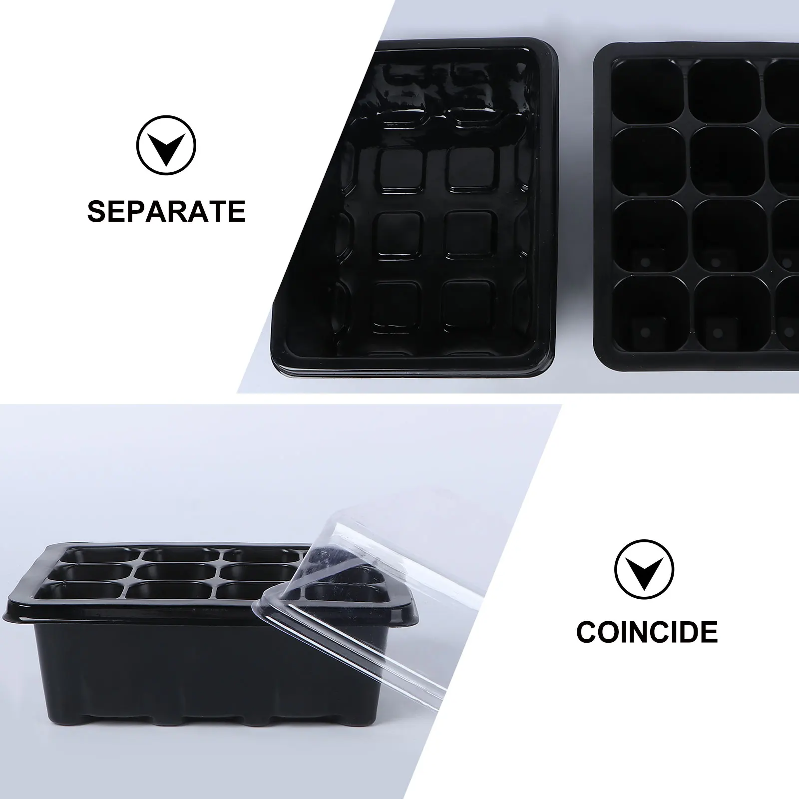 

Transparent Lid Growing Trays Bpa Free Pp Lightweight Germination Container Home Gardening Sprouter Seedling Starter