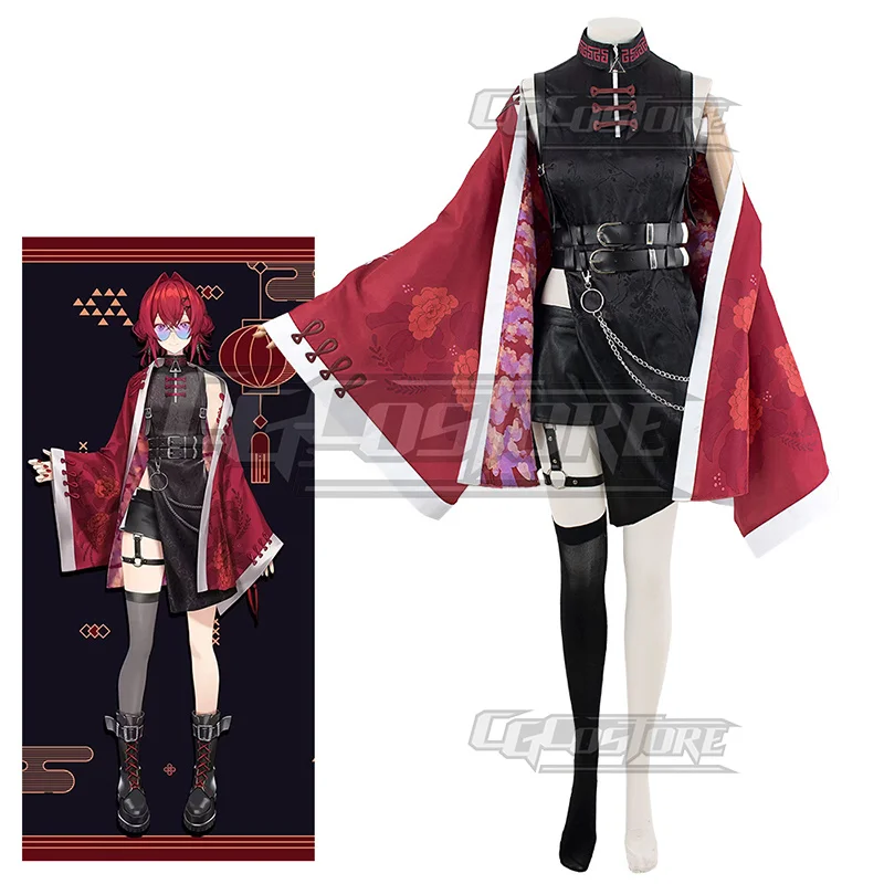 Virtual Liver VTuber Ange Katrina Cosplay Costume Anime  Dresses Christmas Halloween Freeshipping CG1636WL