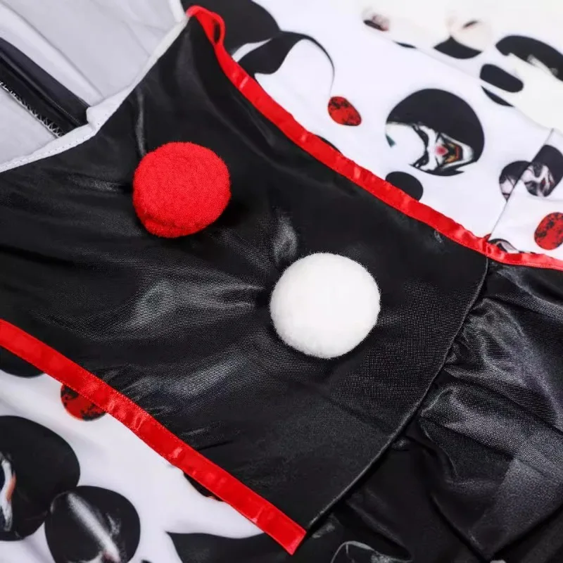 Disfraz de payaso vampiro para Halloween, maquillaje gótico aterrador, fiesta de carnaval, traje de Joker aterrador, ropa para el escenario