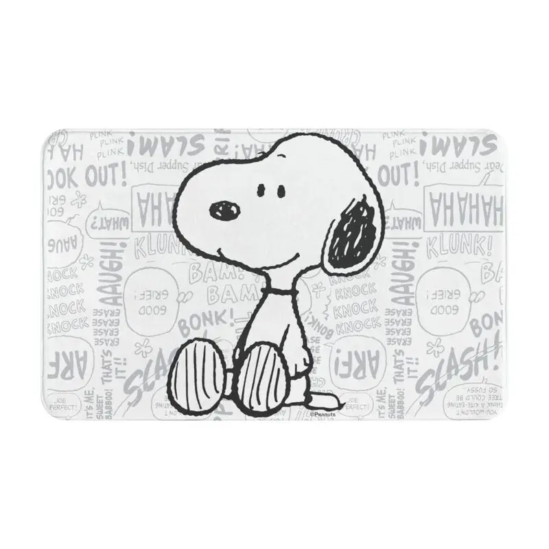 Custom Anime Manga Snoopy Woodstock Doormat Mat Anti-Slip Kitchen Bath Balcony Rug Carpet 40*60cm