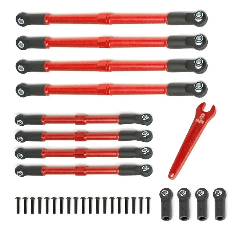 1/10 TRX-4 قمة Revo E-2.0 ترقية قضيب دفع معدني وصلات إصبع القدم وصلة ربط المقطورة 5319X 5338R-قطع غيار سيارات RC متينة