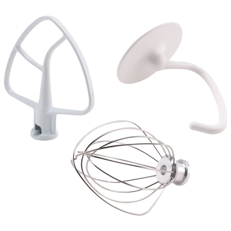 Mixer Kit for KSM150 Includes Dough Hook Wire Whip and Coated Flat Beater, 3 Pieces Stand Mixers Repair Set Compatible