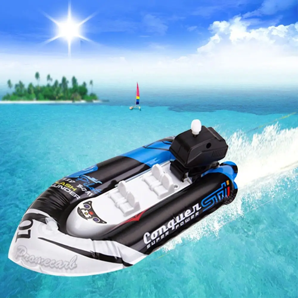 Cute PP Summer Swimming Bathroom Play Ship Boat Wind Up Toy Play Water Toy Inflatable Pool Diving Toy Kids Bathing Yacht Toy