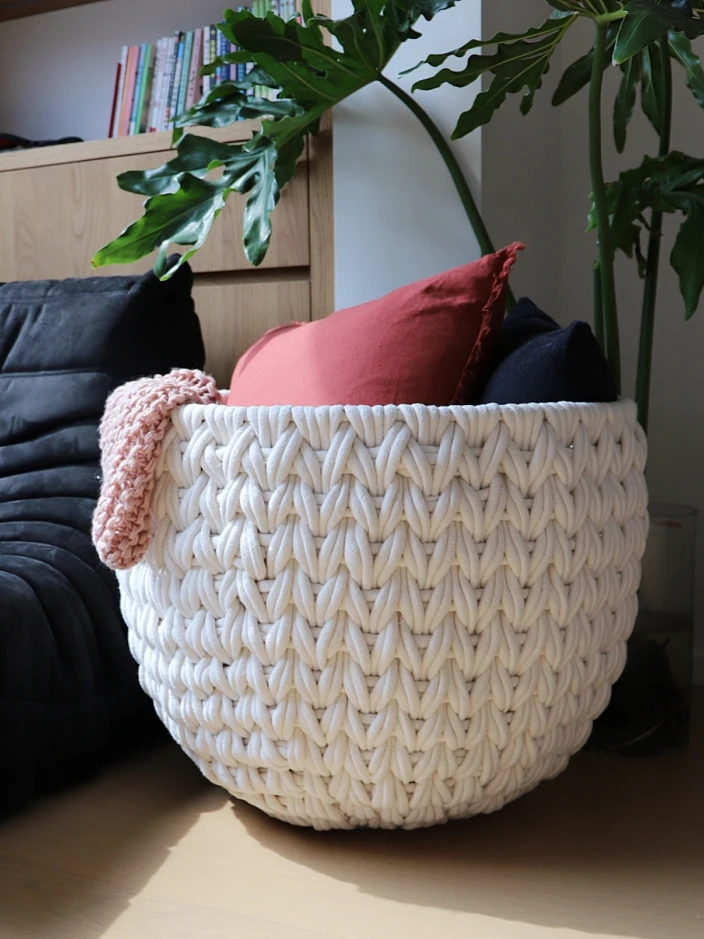 

Большая черно-белая корзина для белья, корзина для хранения для спальни и гостиной, простой стиль, для домашнего использования, ручная работа, в американском стиле