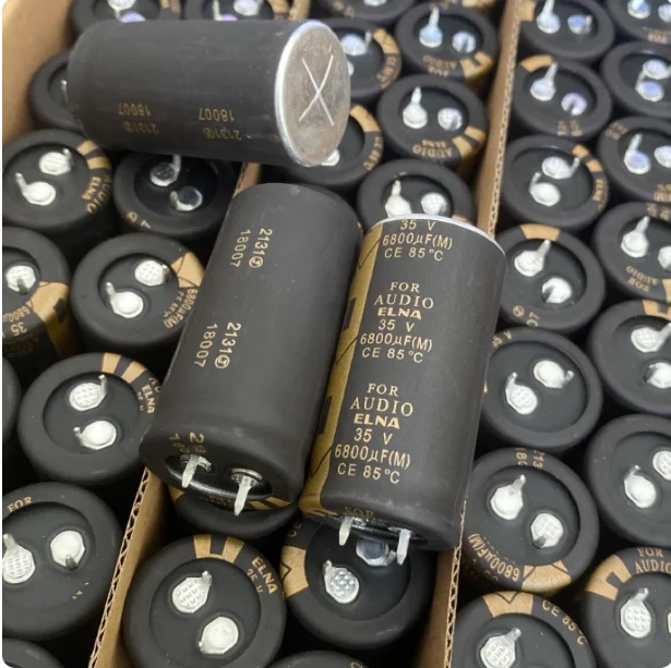 4pcs/lot Original ELNA 35V 6800UF FOR AUDIO 25x50mm Audio Electrolytic Capacitor free shipping