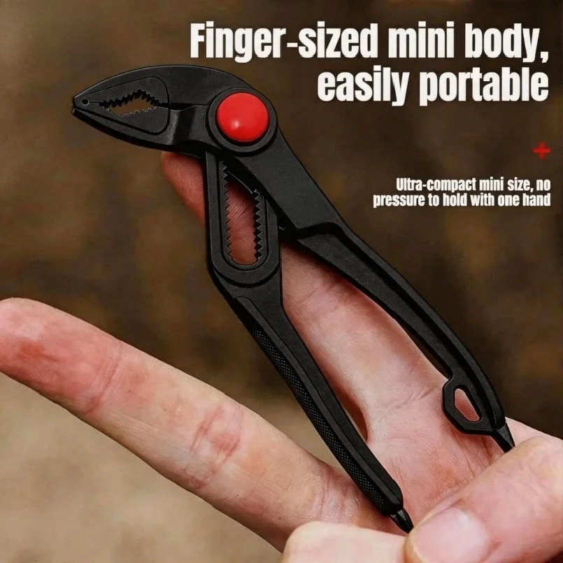 4inch Mini Groove Joint Pliers Push Lock V Jaw Adjustable Multi Grip Hand Tool for Car Auto Repair Mechanic Workshop