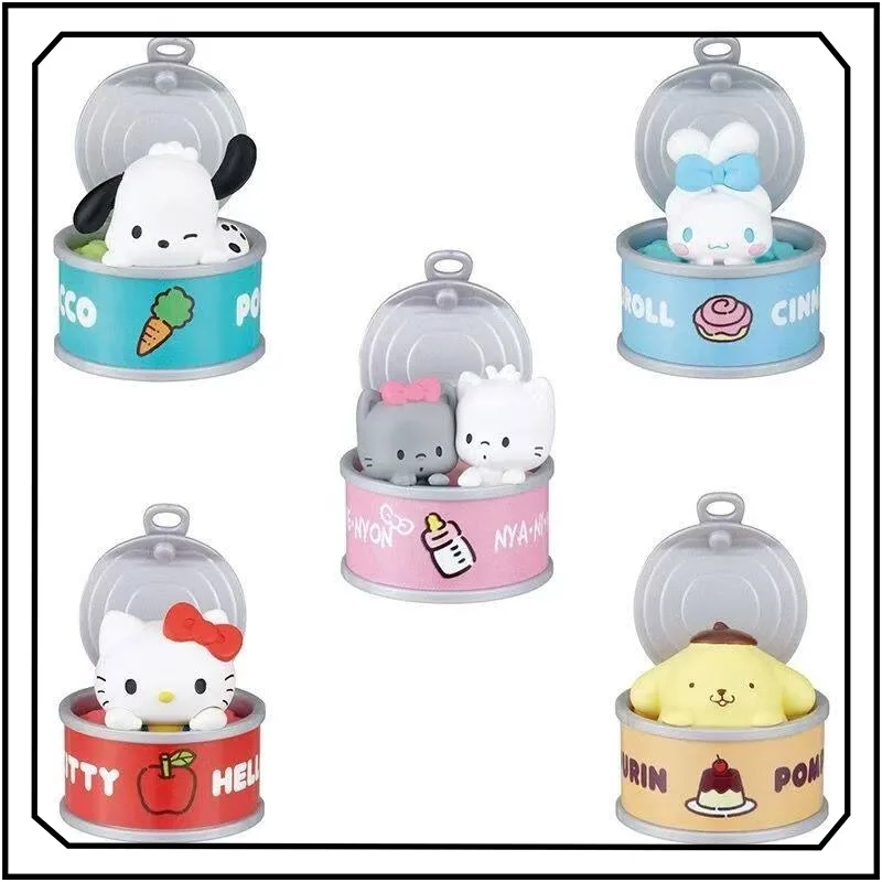 

Коллекционные фигурки Gashapon: Аниме-персонажи Синамон, Пом-Пом Пурин, Почакко, Китти в красочных банках — игрушки для детей, подарки