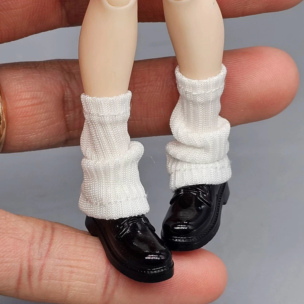1/12 Scale white sock coverlet black hollow shoes fit 6'' action figure body model doll clothes accessory