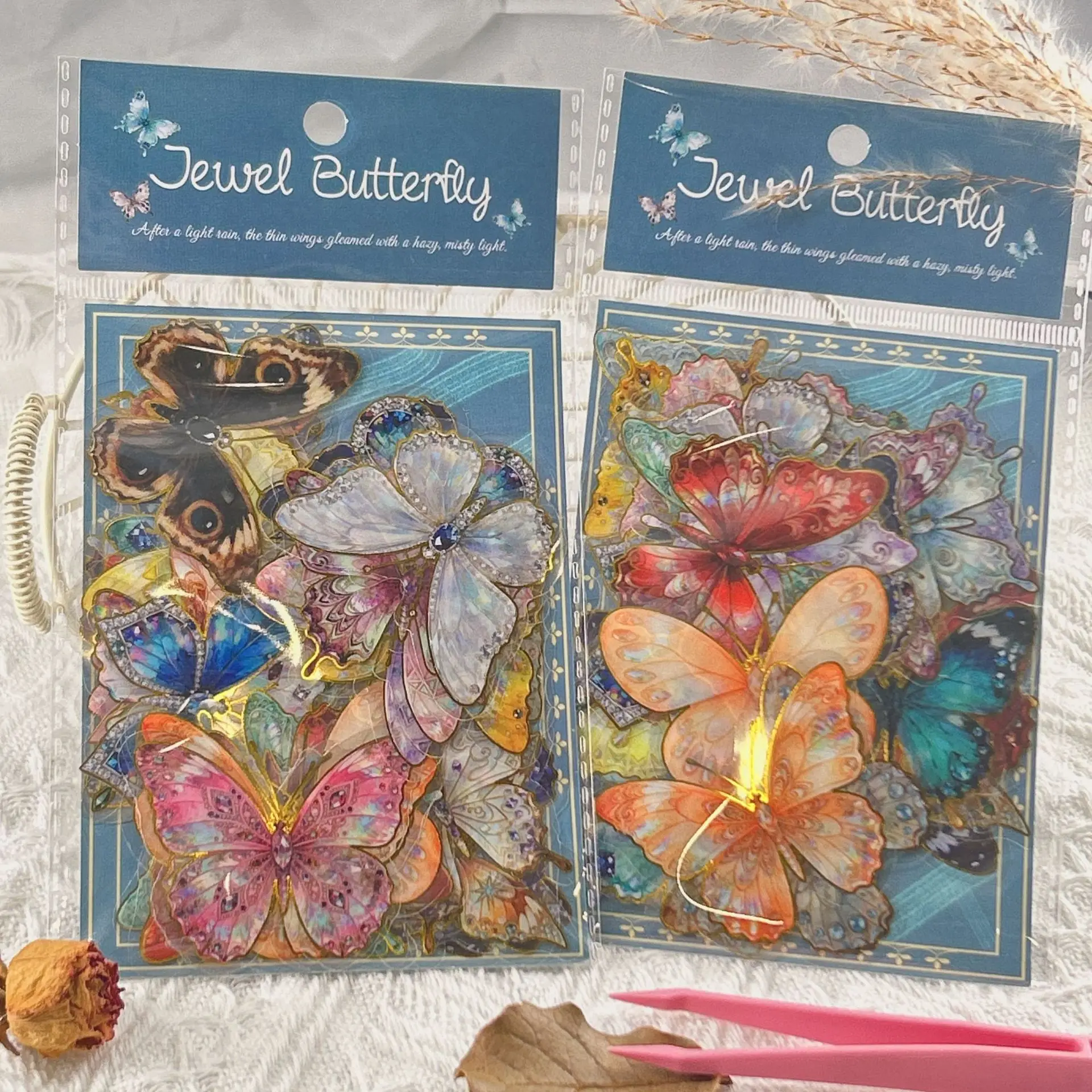 50PCS Transparent Butterfly Graffiti Stickers Decoration Luggage Phone Guitar Scrapbook Waterproof Stickers Classic Kid Toys