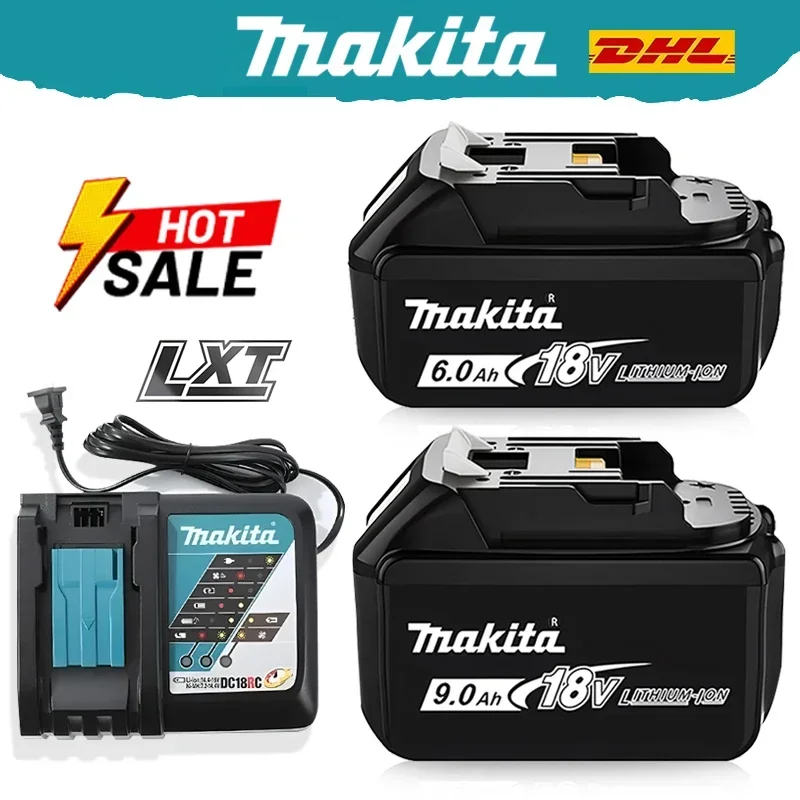 

Makita rechargeable lithium battery 18V 6000mAh,9000mAh original Makita tool battery BL1860 BL1850 DC18RC charger 18V battery