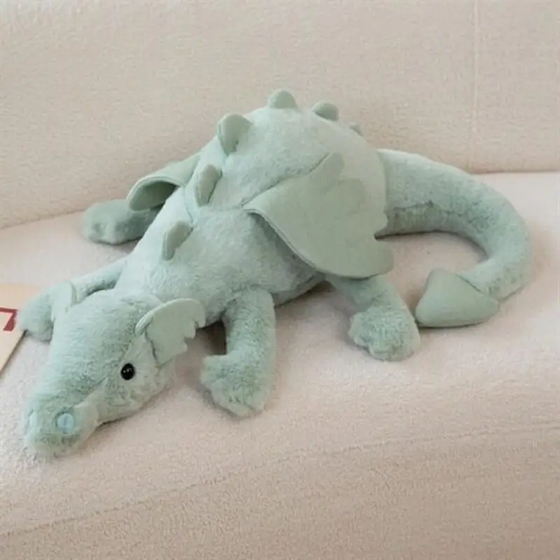 Flying Dragon Plush Toy  30cm/50cm/70cm/90cm White Pink Green Blue Short Fuzzy Plush Stuffed Animal Kawaii Dragon Birthday Gift