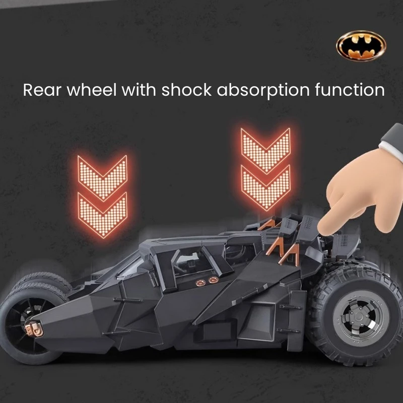 1:18 Batmobile Tumbler Auto in lega Fonde sotto pressione e veicoli giocattolo Modello di auto Modello in scala in miniatura Giocattoli per bambini