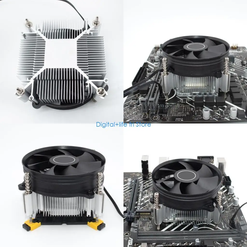 E06D Computer CPU Radiator A50 9CM Silent Fan Supports LGA 115X 1200 1700 lga1366 1356 3Pins Connector