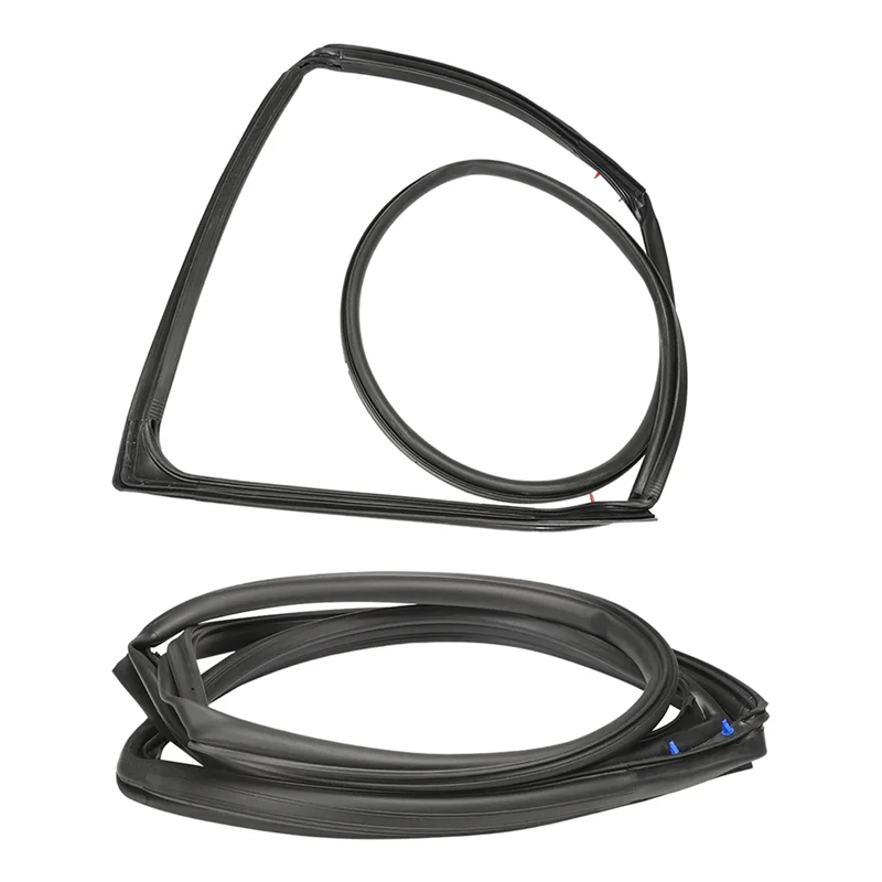 

L37A-1Pair Front Door Seal Trim Kit For Jeep Wrangler JK 2007-2018 Weather Stripping Kit 55395274AW 55395275AW