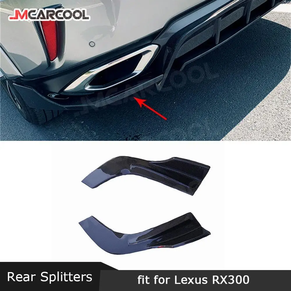 Carbon Fiber Rear Bumper Lip Splitters Spoiler For Lexus RX300 RX450H 2016-2020 FRP Back Bumper Mudguard Aprons