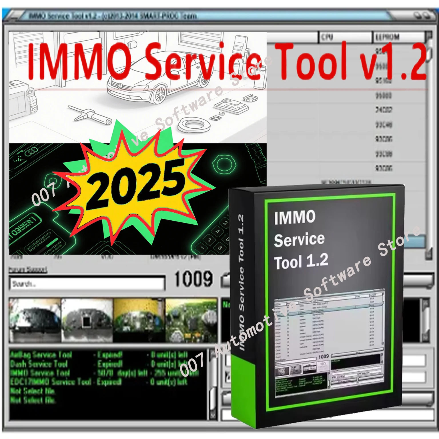 

2025 Newest EDC IMMO SERVICE TOOL V1.2 Car Repair Software PIN CODE Immo Off CALCULATOR BSI VDO DASHBOARD 2017 For Audi BMW Fiat