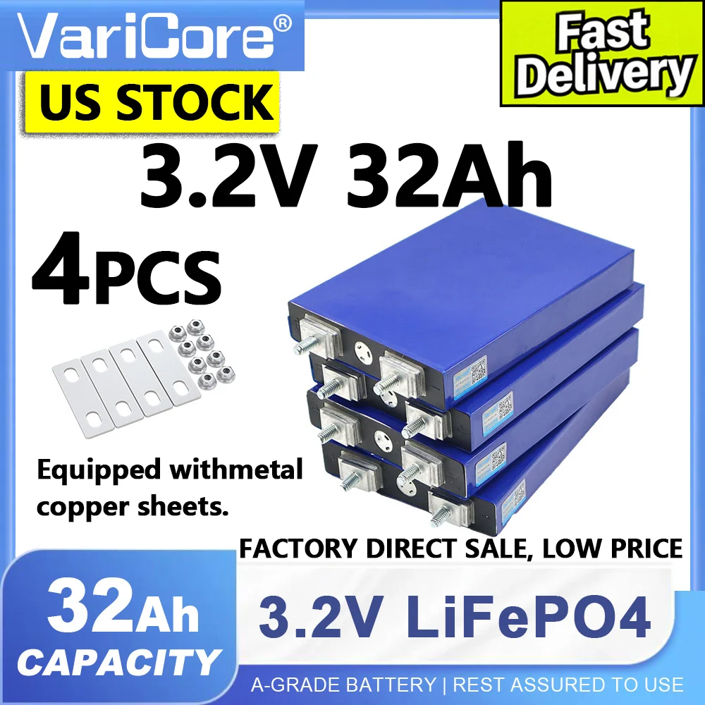 

Абсолютно новая призматическая алюминиевая ячейка VariCore класса A, 3.2В 32Ач LiFePO4, для систем накопления энергии