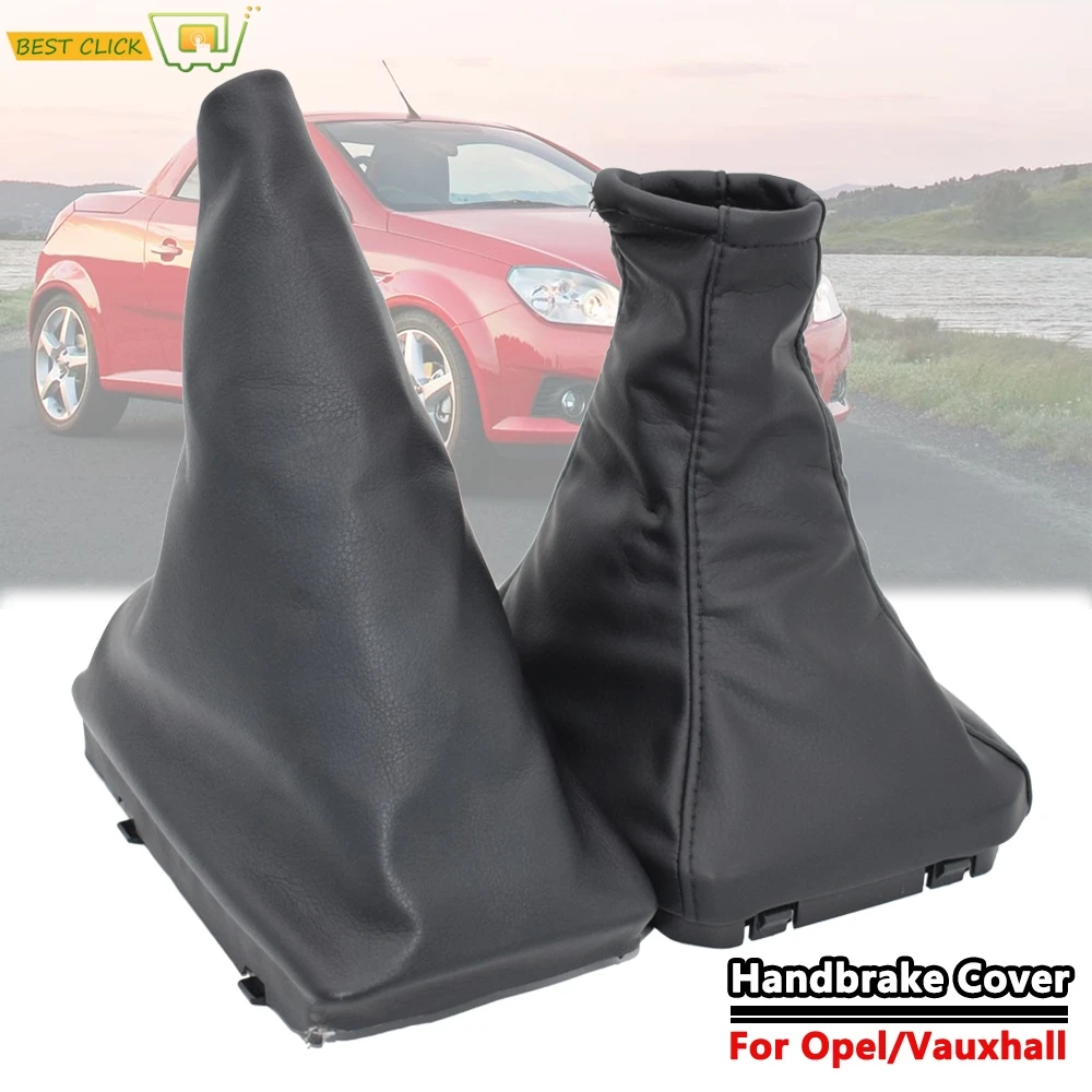 Leather Handbrake Gear Gaiter Shift Gaitor Cover For Opel/Vauxhall Corsa C(00-06) /Tigra B(04-09)/Combo C(01-03)