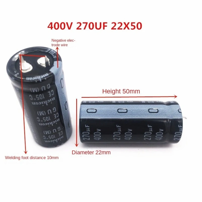 1PCS-20PCS  400v270uf 22x50 Nichicon Aluminum Electrolytic Capacitor 270uf 400v High Quality