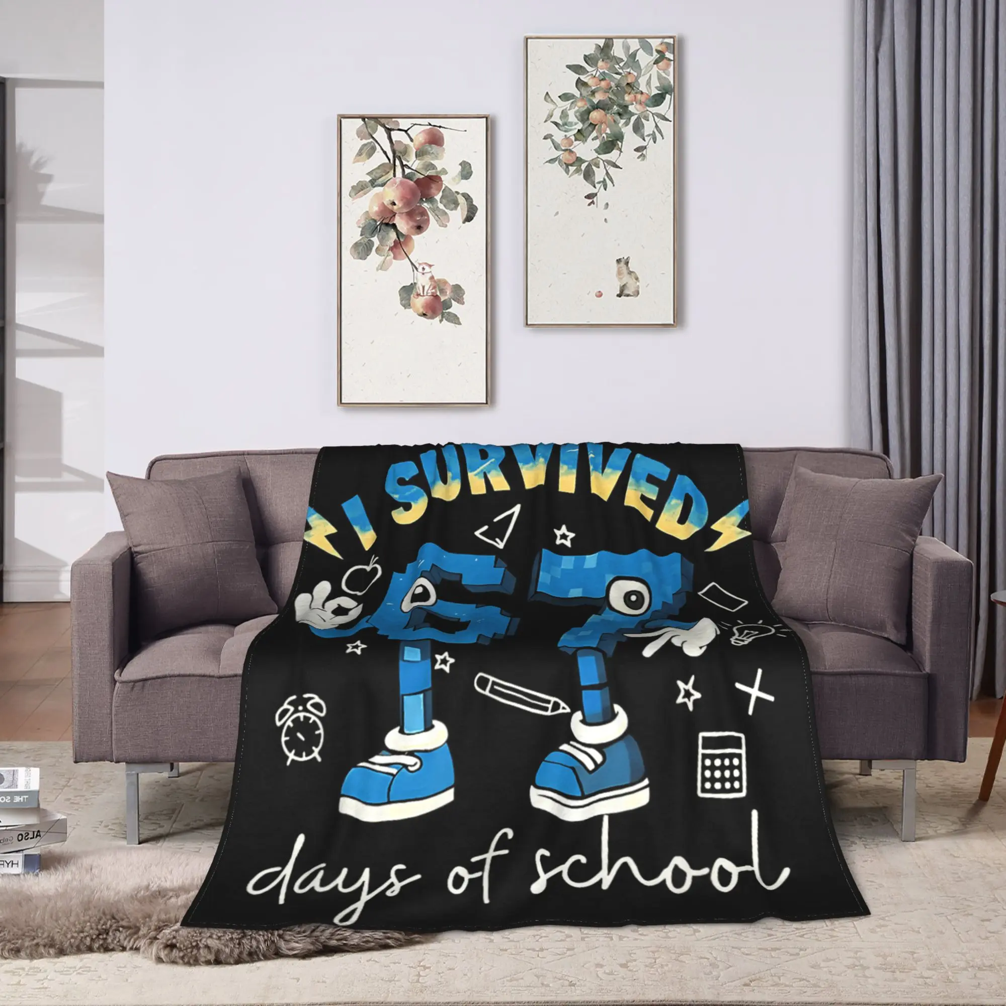 67 Six Seven 6-7 Funny Italian Brainrot Throw Blanket Shaggy Fluffy Cozy Warm For Home Couch Camping Men Women Multiple Sizes