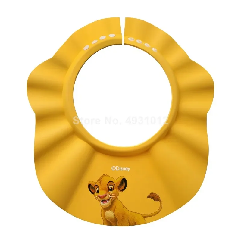 Disney Yellow Lion King Simba Mickey Mouse Winnie Toddler Shampoo Cap Baby Shower Shield Hat Children for washing 1-10 Years