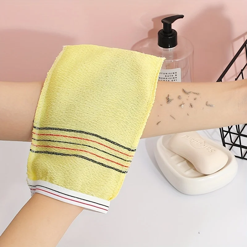 5pcs Exfoliating Shower Gloves & Towel Set - Perfect For Body Scrubs, Massage & Personal Care Shower Accessories Bath Towels