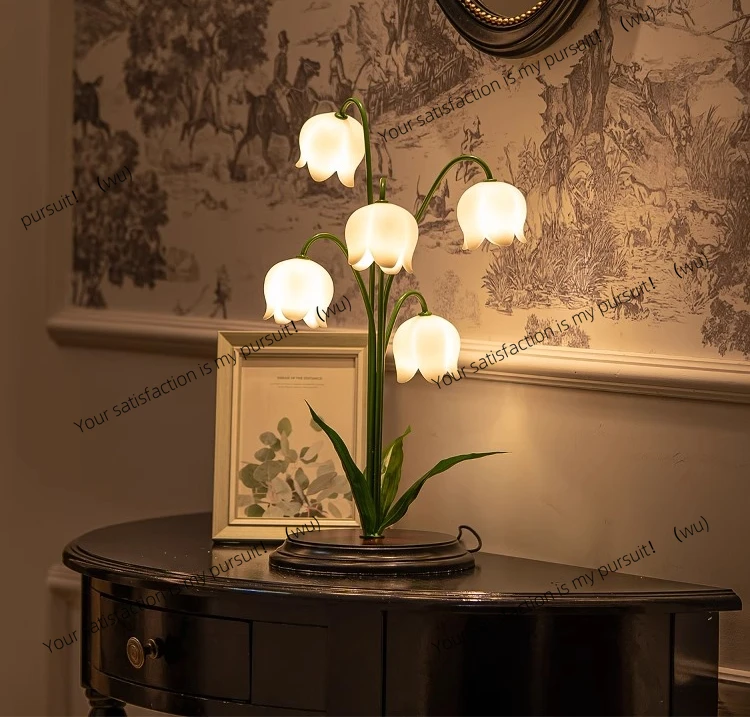 ZOCI-Lily of the Valley Desk Lamp Bedroom Bedside Table Ambient Light Night Light Wedding Birthday Valentine's Day Gift