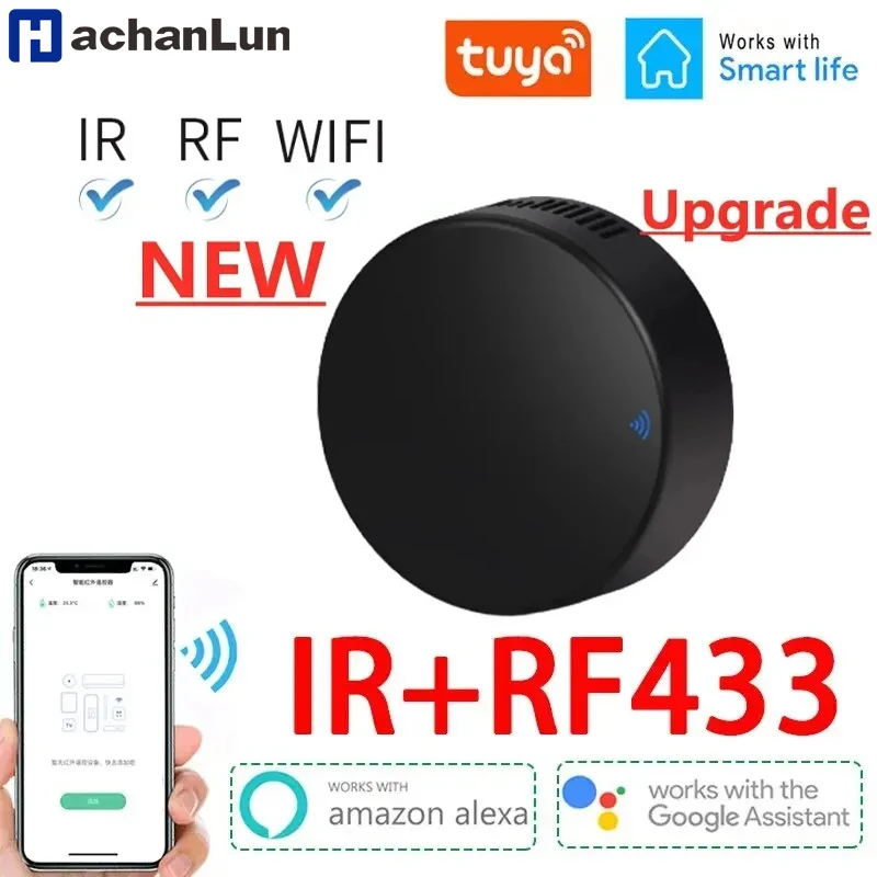Smart RF 433 Telecomando IR Tuya WiFi Controller Smart Home a infrarossi per condizionatore d'aria TUTTI TV LG Supporto Alexa Google Home