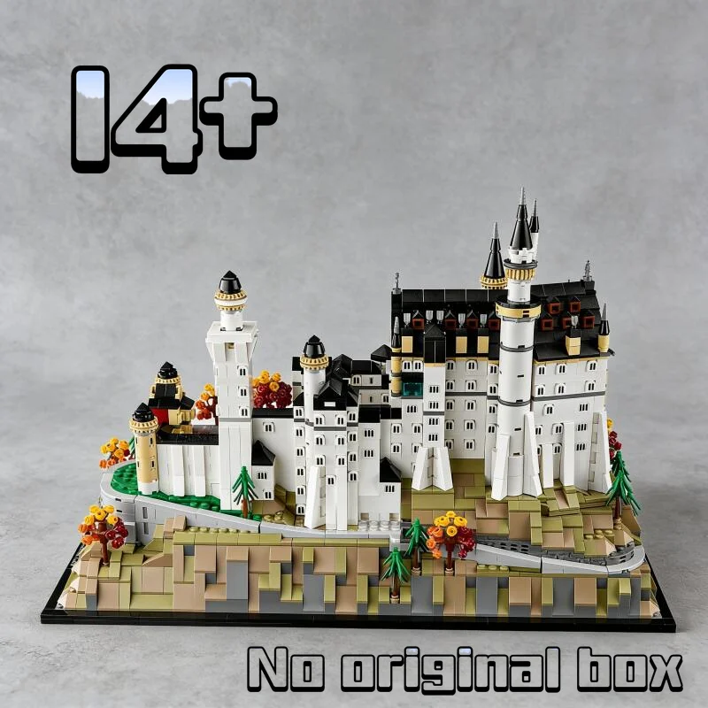 

3455PCS Neuschwanstein Castle Architectural Model Promotional Kit European Forest Landscape Building Blocks for Christmas Gifts
