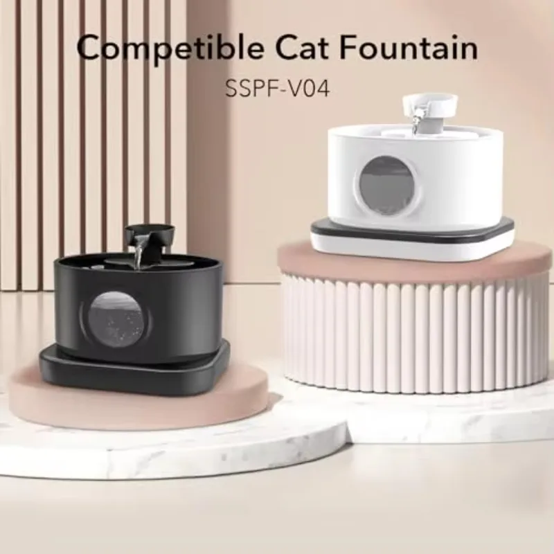 Imagen 3: 4 Filtros de Repuesto para Bebedero Automático Inalámbrico para Gatos de 2.8L/95oz