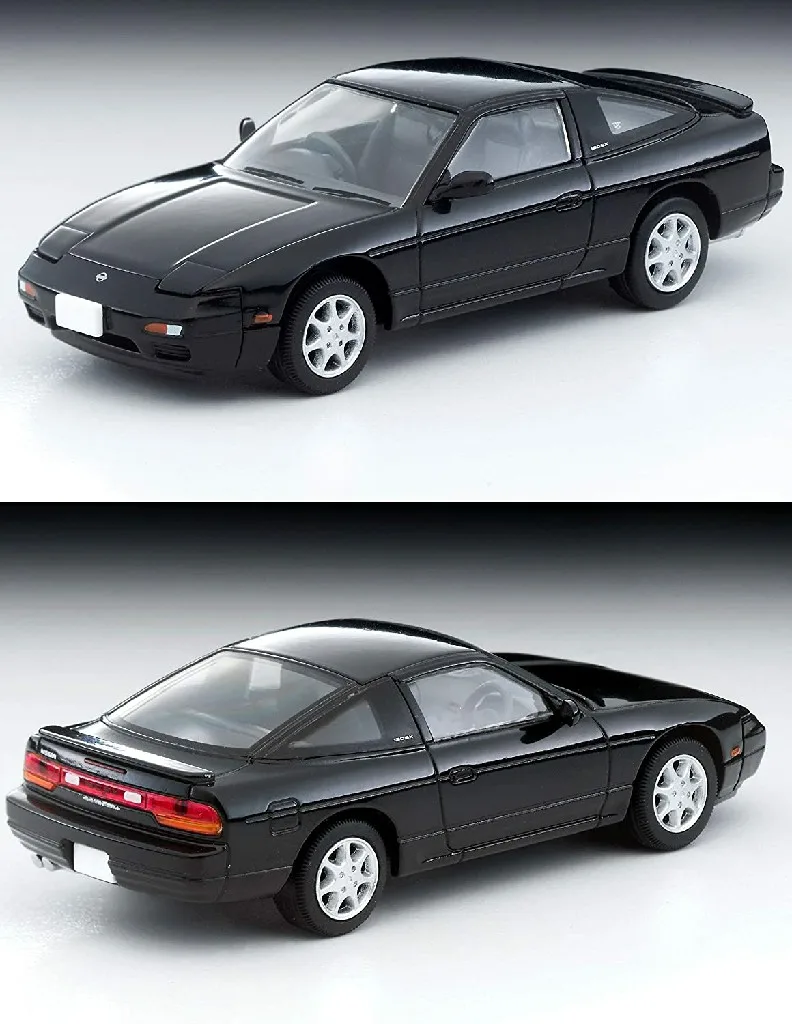 Tomytec Tomica TLV 1/64 LV-N235a/B Nissan 180SX TYPE II Black White Die-cast alloy car model collection display gift