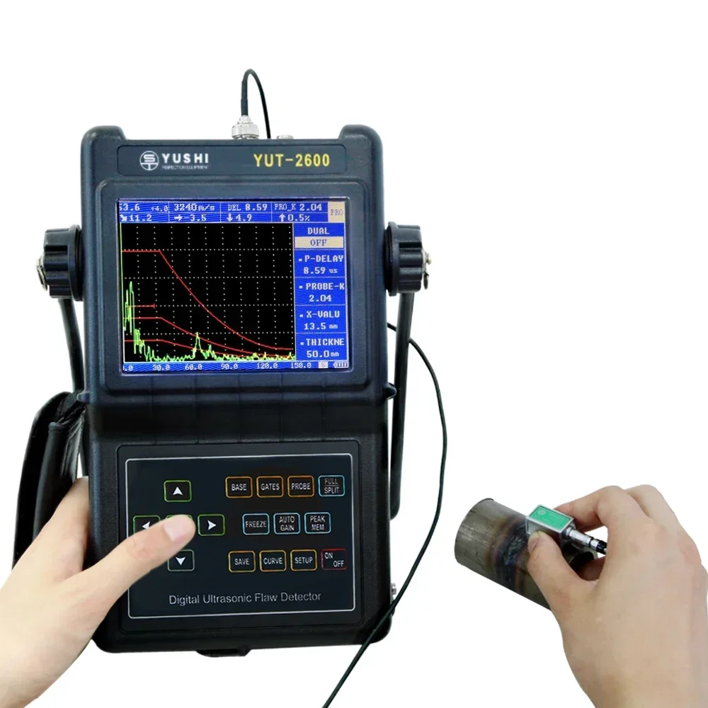 YUSHI 1Mhz 2Mhz 4Mhz 5MHz Trasduttori rilevatore di difetti ad ultrasuoni 45 60 Sonda angolare 70 per test NDT UT