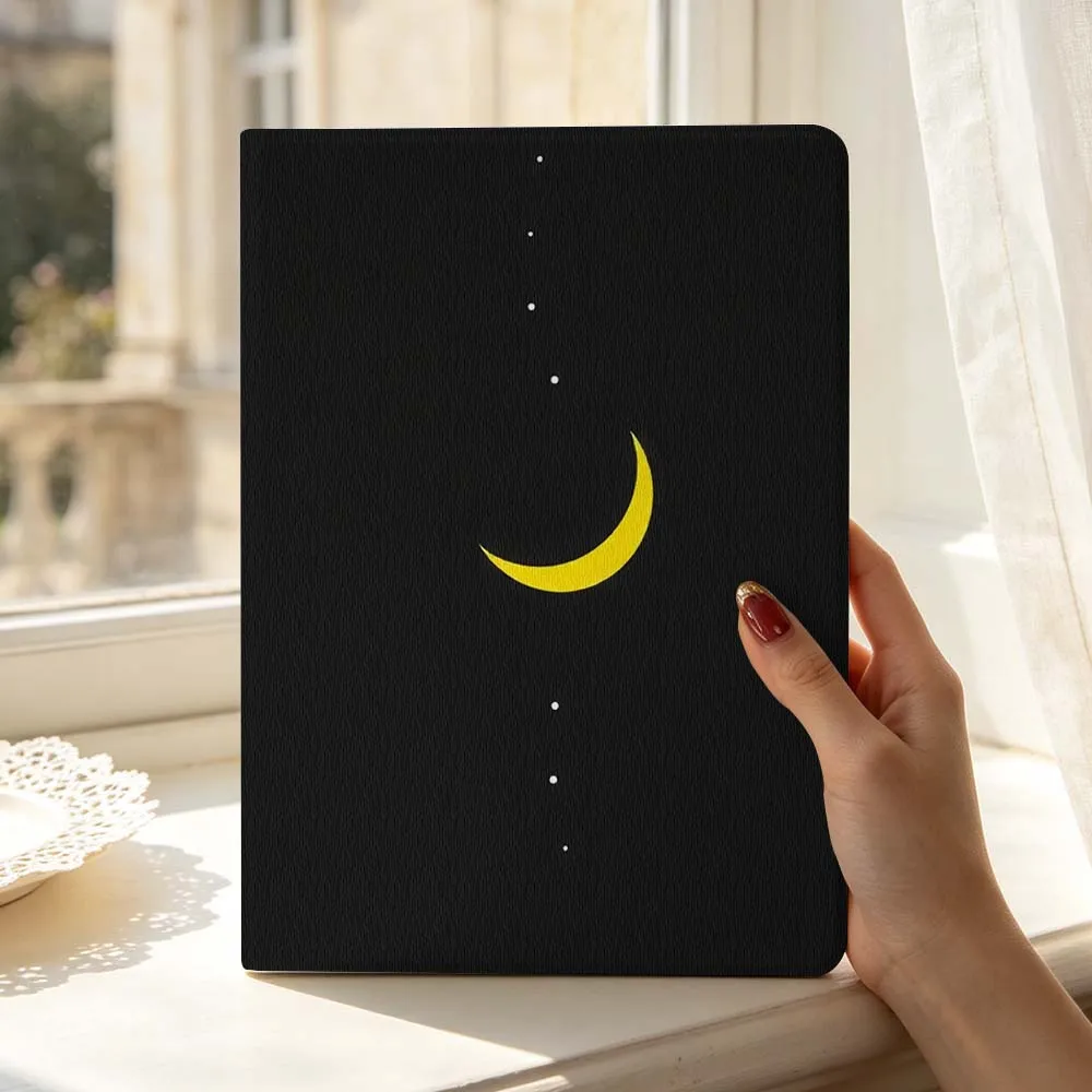 Crescent Moon Stars Soft For Samsung Galaxy Tab S11 S10 S9 S8 S7 S6 A9 A8 A11 Lite FE Plus Pen Tray Tablet Case