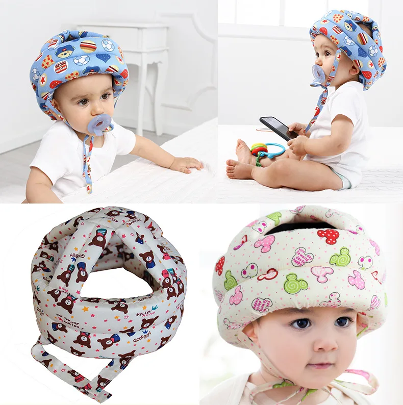 1-4Years Old Infant Toddler Safety Hat Helmet Baby Kids Head Protection for Walking Crawling Children Learns To Walk Bump Caps