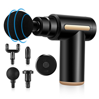 Mini Massage Gun Deep Tissue,Portable 6 Speeds Percussion Muscle Massager with 4 Massage Heads 1800mAh Battery & Type-C Charging