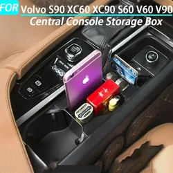 Car Central Console Storage Box Organizer Armrest Storage Box for Volvo S90 XC60 XC90 S60 V60 V90 Interior Accessories 2015-2024