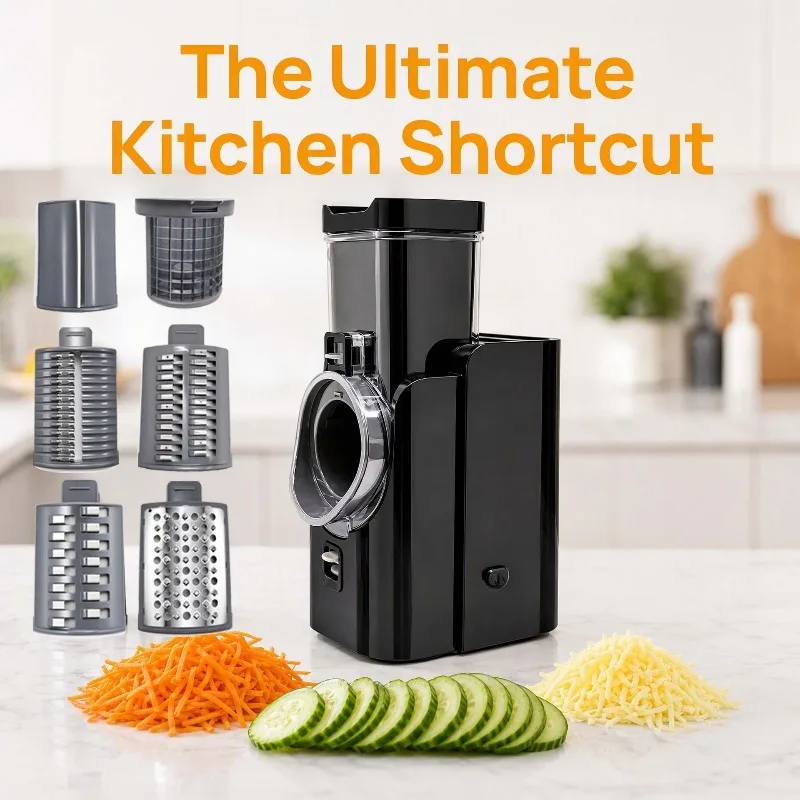 6 In 1 Multifunctional Vegetable Cutter 500W Dice Shred Slice All‑In‑One Machine For Salad Fruit Household Kitchen Food