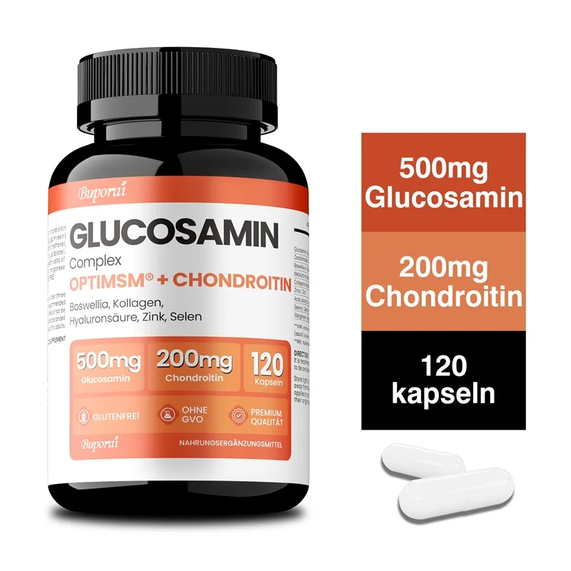 

Glucosamine Complex - It Helps Reduce Inflammation and Pain, Relieve Back and Knee Pain, and Improve Joint Mobility