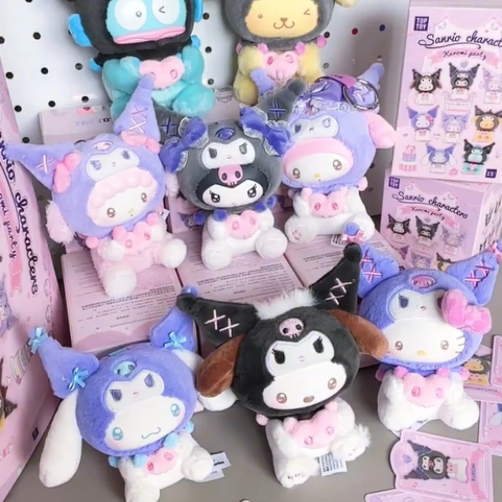 

Персонаж Kuromi Party слепая коробка милая загадочная коробка экшн-фигурка аниме кукла сумка-сюрприз коллекция модель кулон брелок