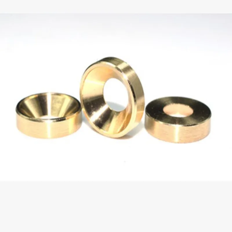 10pcs M3-M6 Brass/Copper Metal Washers: Countersunk & Flat Screw Gaskets (Meson Type), 8-14mm Outside Diameter