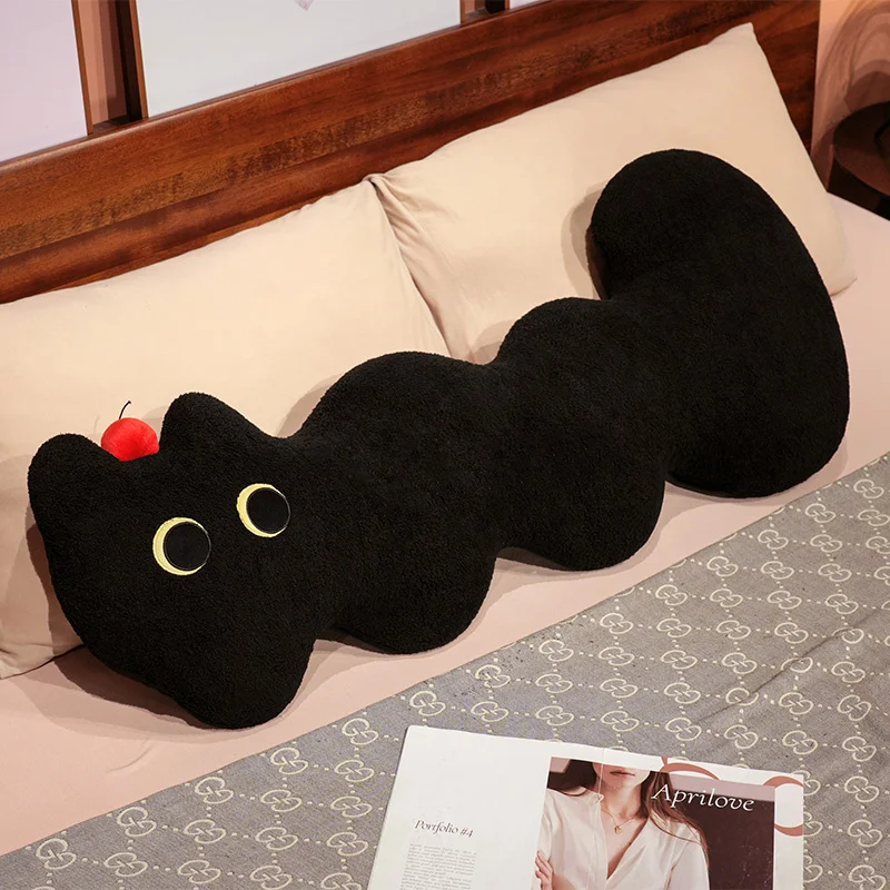 New Candy Color L-shaped Cat Long Pillow Bed Cushion 90/120cm Cute Sleeping Plush Toy Cushion Pillow